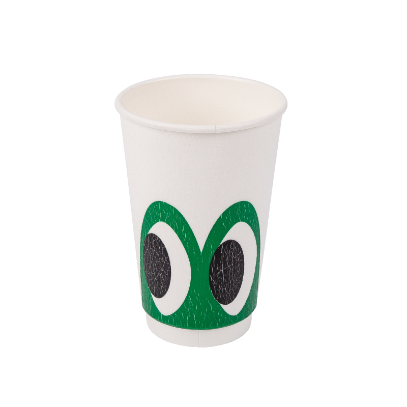 16 oz engangs biologisk nedbrydelig dobbeltlags papirkop