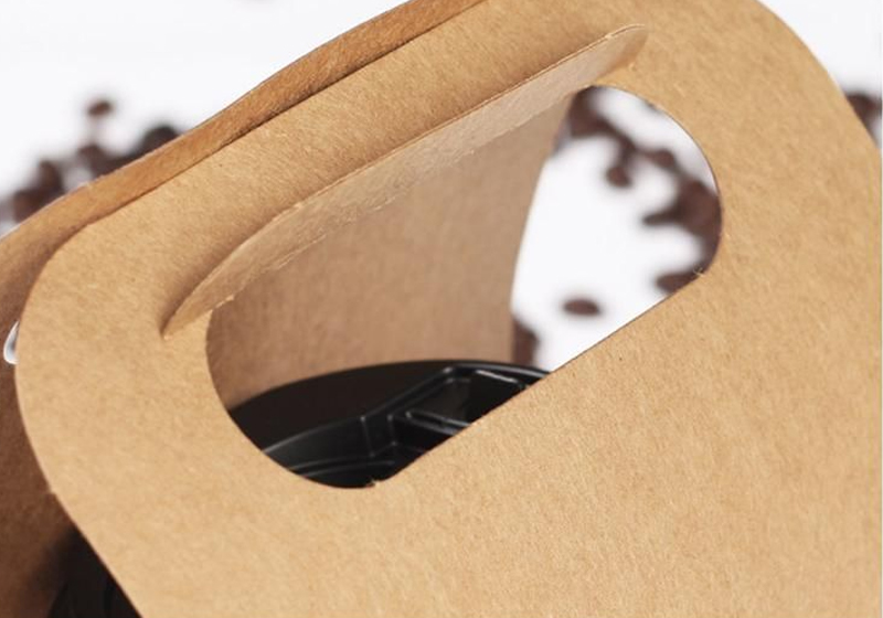 Engangs Kraft Paper Single Cup Holder